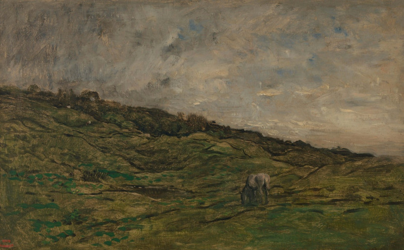 Charles François Daubigny reprodukcija Pastures at Graves near Villerville (Normandy) (1875), VISOS REPRODUKCIJOS , paveiksla...