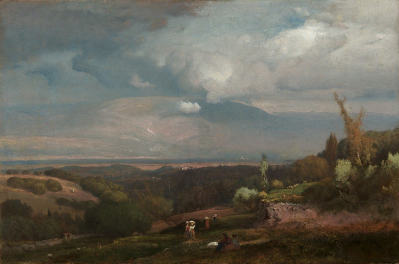 Approaching Storm from the Alban Hills (1871) reproduction of painting by George Inness. ALL GICLEE PRINTS