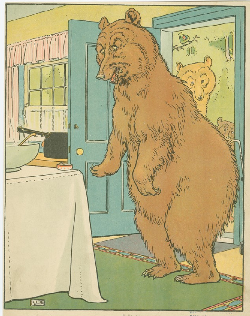 The bears return home (1909) reproduction of painting by Leonard Leslie Brooke. ALL GICLEE PRINTS