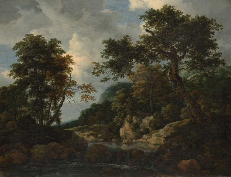 The Forest Stream (ca. 1660) reproduction of painting by Jacob van Ruisdael. ALL GICLEE PRINTS