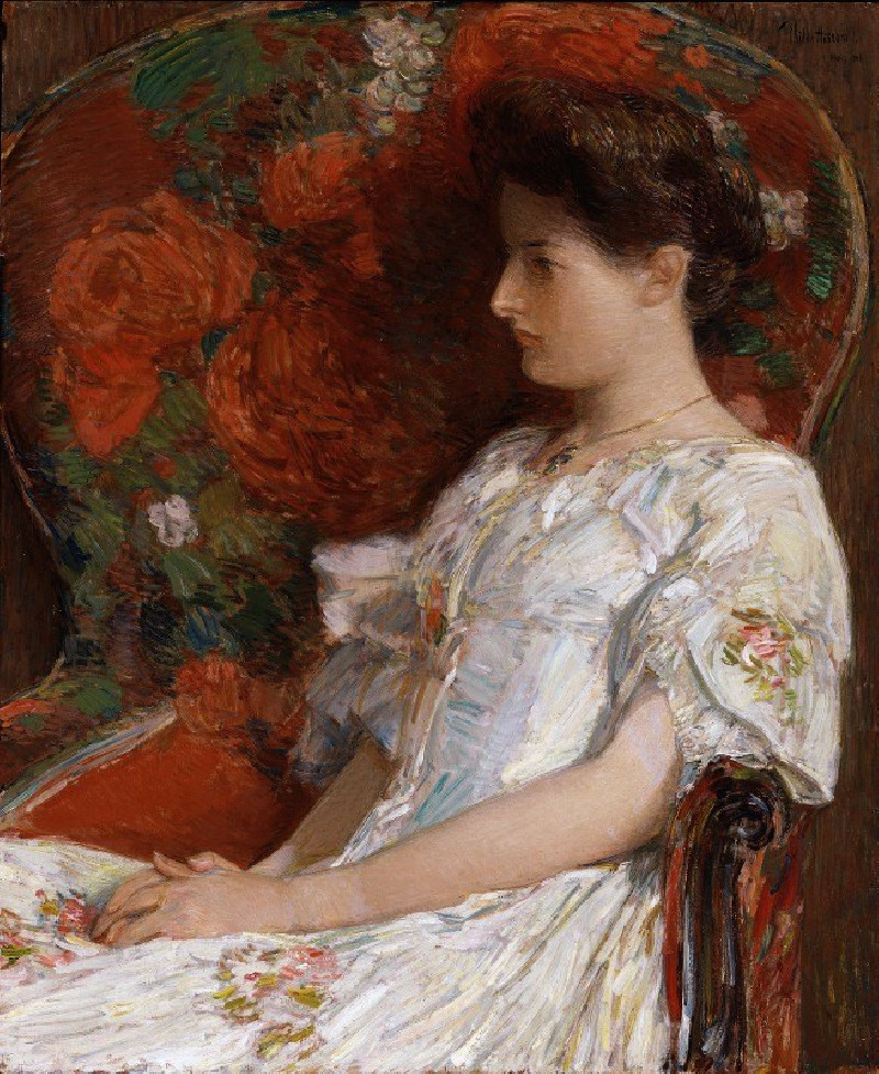 The Victorian Chair (1906) reproduction of painting by Childe Hassam. ALL GICLEE PRINTS