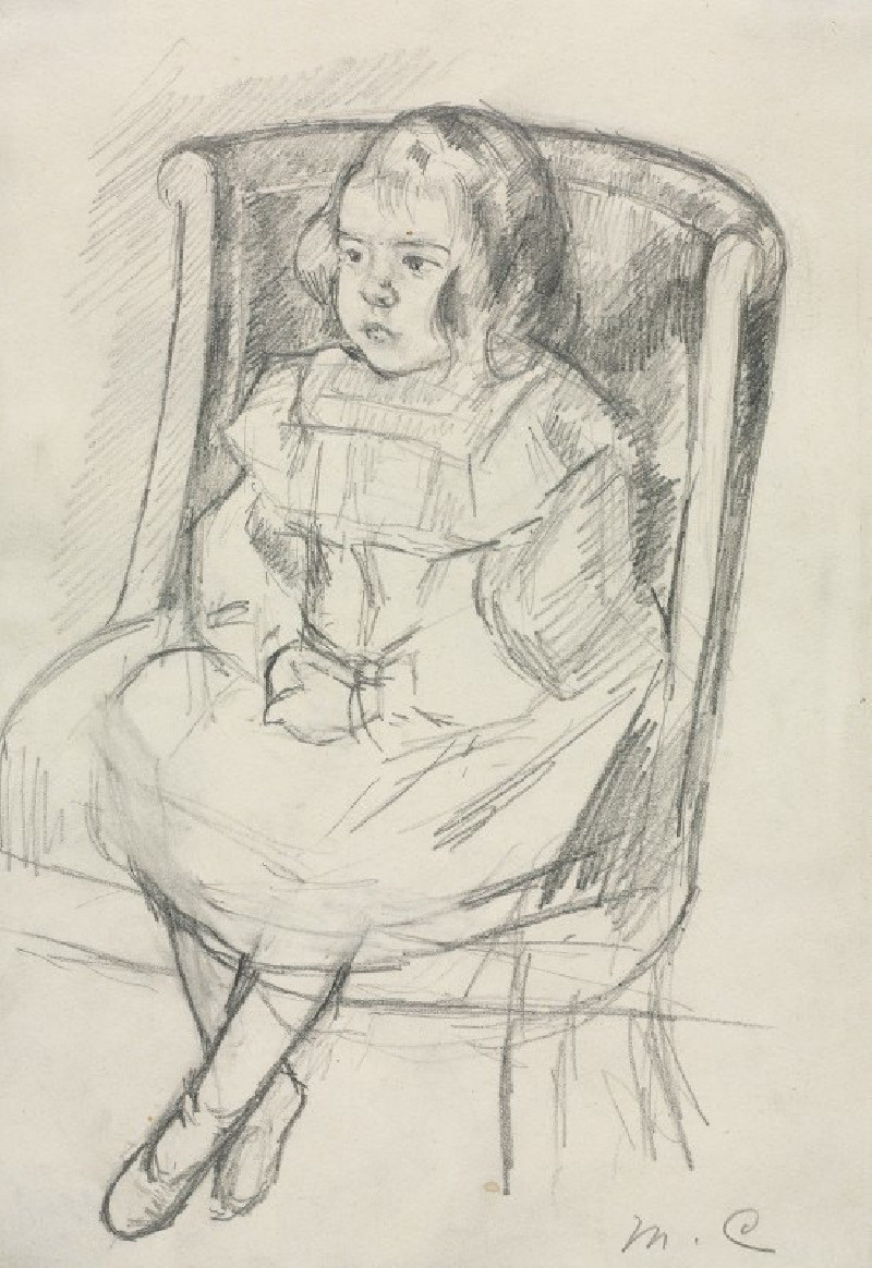 Simone Seated (c. 1903) reproduction of painting by Mary Cassatt. ALL GICLEE PRINTS