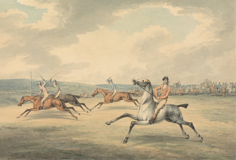 Racing Scene (1792) reproduction of painting by Samuel Howitt. ALL GICLEE PRINTS