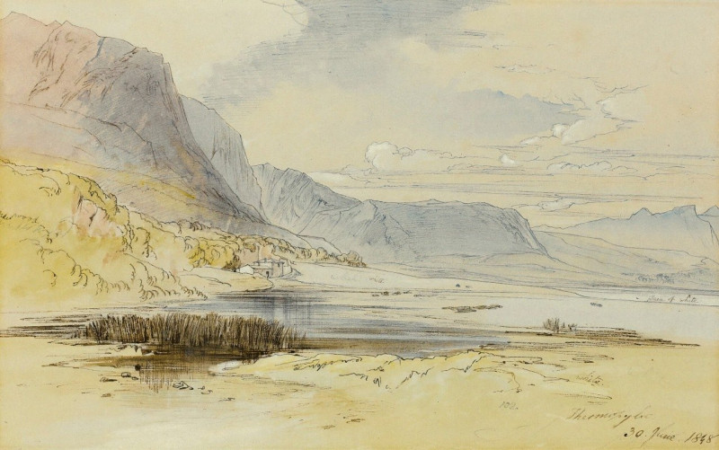 Thermopylae, Greece (1848) reproduction of painting by Edward Lear. ALL GICLEE PRINTS