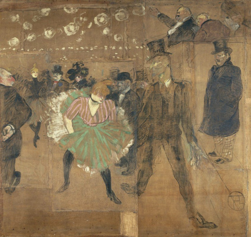 Panneaux pour la baraque de la Goulue, à la Foire du Trône à Paris (1895) reproduction of painting by Henri de Toulouse-Lautr...