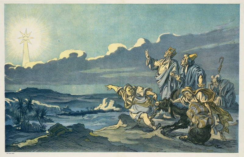 The star in the east (1912) reproduction of painting by Udo Keppler. ALL GICLEE PRINTS