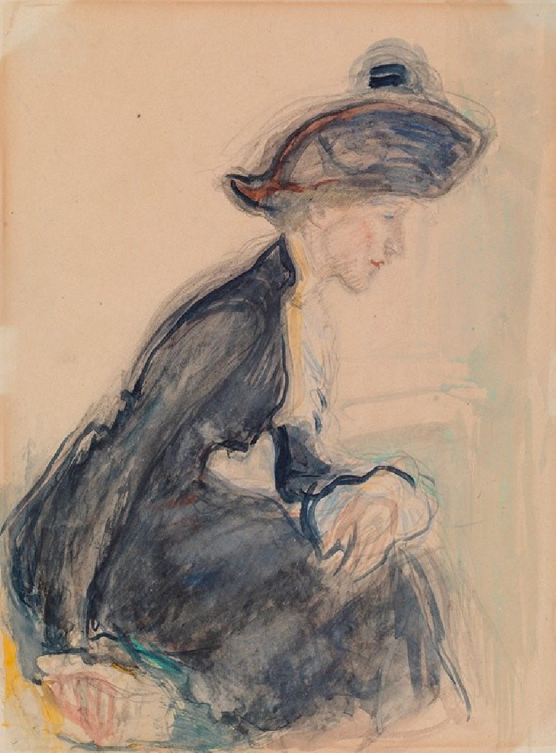 Mrs Anni Lagerborg (1912) reproduction of painting by Magnus Enckell. ALL GICLEE PRINTS