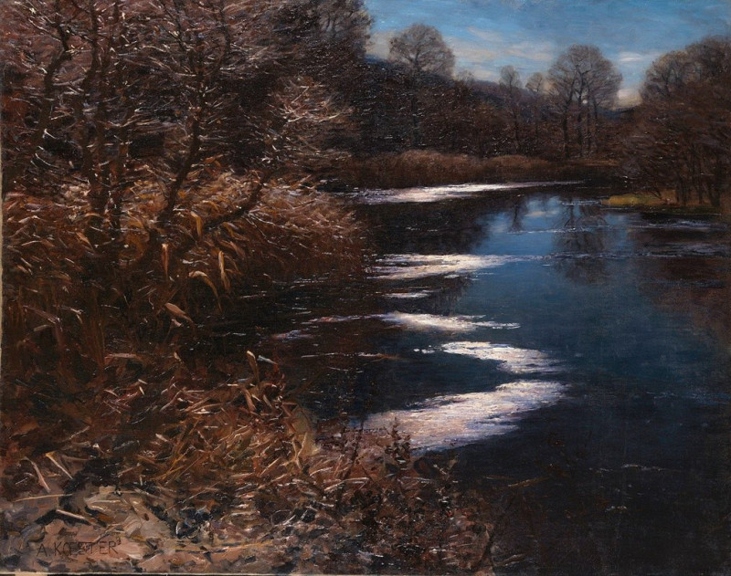 Der Weiher (1912) reproduction of painting by Alexander Koester. ALL GICLEE PRINTS