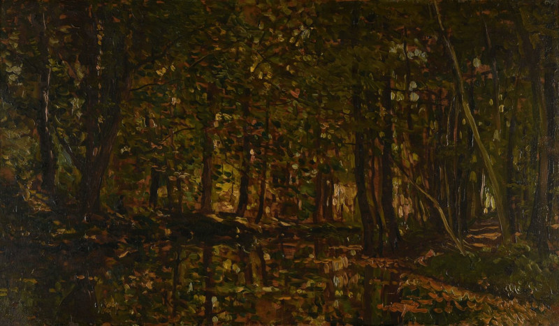 Ruisseau sous bois (1866 -1886) reproduction of painting by Charles François Daubigny. ALL GICLEE PRINTS