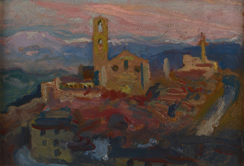 Peruggia at Twilight (1904) reproduction of painting by Jan Stanislawski. ALL GICLEE PRINTS