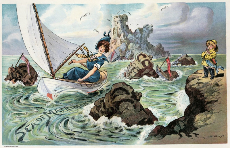 Safe in dangerous waters (1903) reproduction of painting by Samuel Ehrhart. ALL GICLEE PRINTS