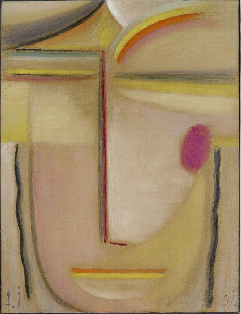 Abstract Head,Gold and Pink (1931) reproduction of painting by Alexej von Jawlensky. ALL GICLEE PRINTS