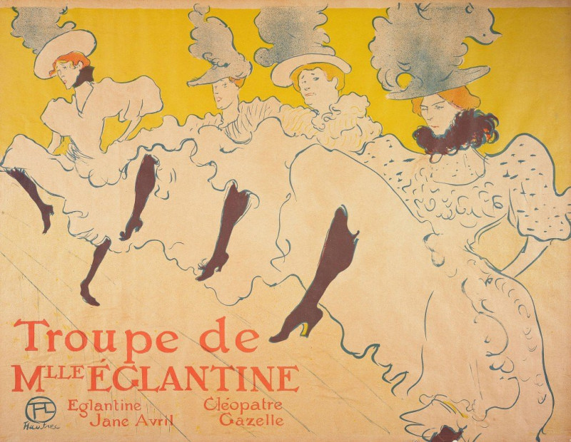 Mademoiselle Eglantine’s Troupe (1896) reproduction of painting by Henri de Toulouse-Lautrec. ALL GICLEE PRINTS