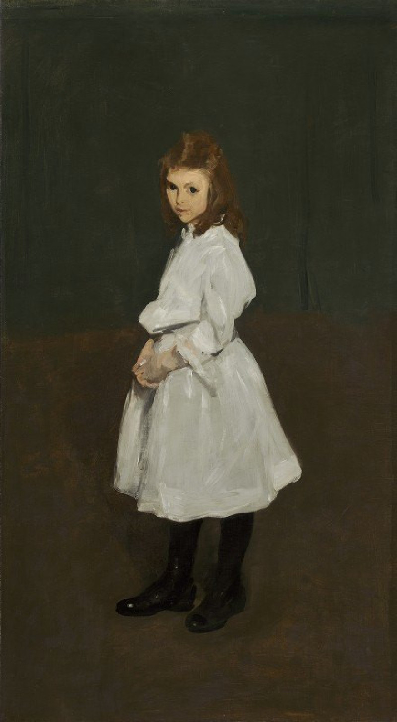 George Wesley Bellows reprodukcija Little Girl in White (Queenie Burnett) (1907), VISOS REPRODUKCIJOS , paveikslai, reprodukc...