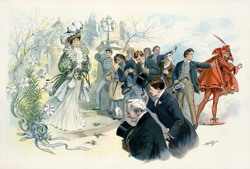 The rivals (1905) reproduction of painting by Samuel Ehrhart. ALL GICLEE PRINTS