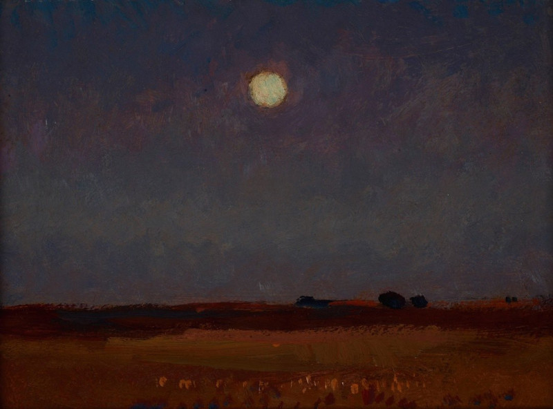 Moonlit Night (1903) reproduction of painting by Jan Stanislawski. ALL GICLEE PRINTS