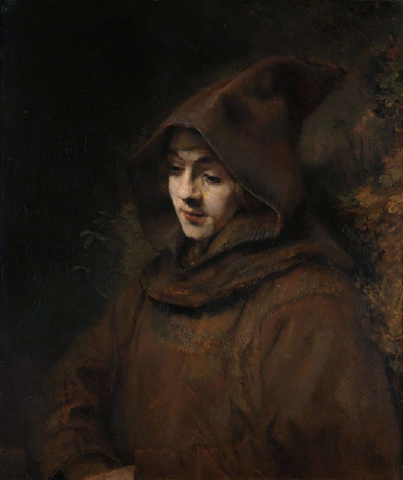 Titus in a Monk’s Habit (1660) reproduction of painting by Rembrandt van Rijn. ALL GICLEE PRINTS