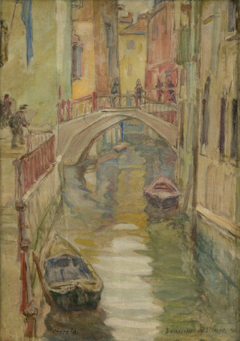 Venice (1924) reproduction of painting by Elemír Halász-Hradil. ALL GICLEE PRINTS