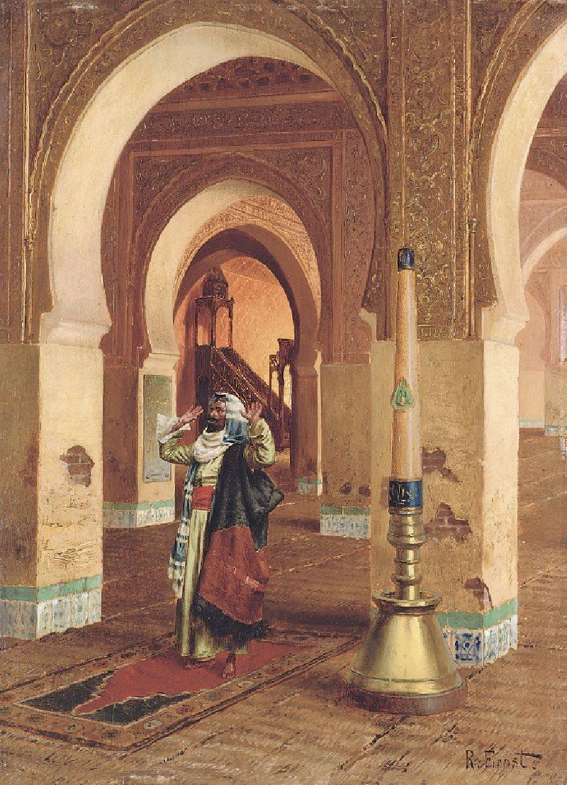 The Prayer reproduction of painting by Rudolf Ernst. ALL GICLEE PRINTS