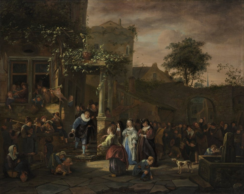 The Village Wedding (1653) reproduction of painting by Jan Steen. ALL GICLEE PRINTS