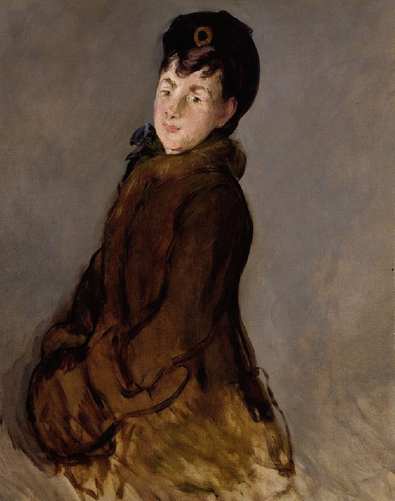 Portrait of Isabelle Lemonnier with a Muff (About 1879-80) reproduction of painting by Edouard Manet. ALL GICLEE PRINTS