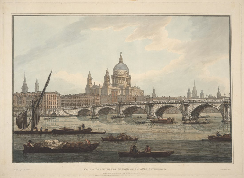 A View of Blackfriars Bridge and St. Paul’s Cathedral reproduction of painting by Joseph Farington. ALL GICLEE PRINTS