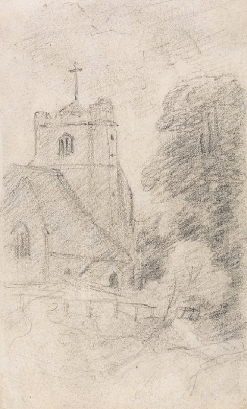 Leatherhead Church, Near Epsom, from the Northeast (1806) reproduction of painting by John Constable. ALL GICLEE PRINTS