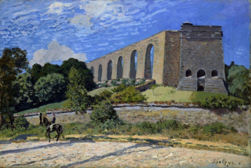 Aqueduct at Marly reproduction of painting by Alfred Sisley. ALL GICLEE PRINTS