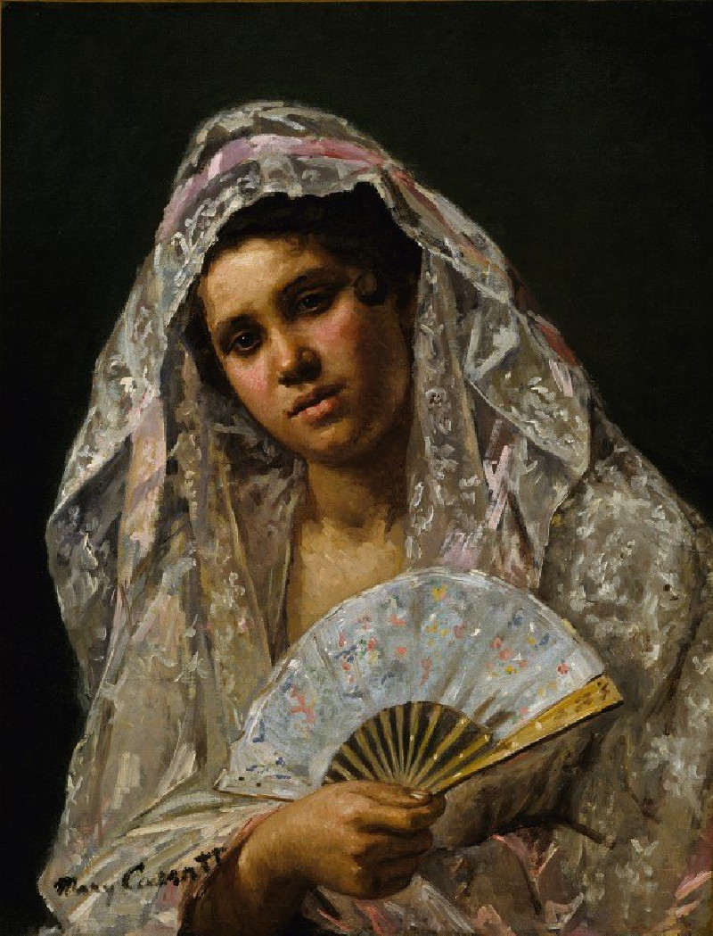 Mary Cassatt reprodukcija Spanish Dancer Wearing a Lace Mantilla (1873), VISOS REPRODUKCIJOS , paveikslai, reprodukcijos inte...