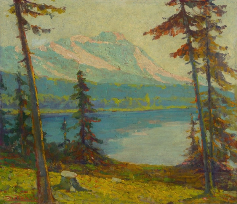 Tatra Mountain Lake (1934–1937) reproduction of painting by Ľudovít Čordák. ALL GICLEE PRINTS