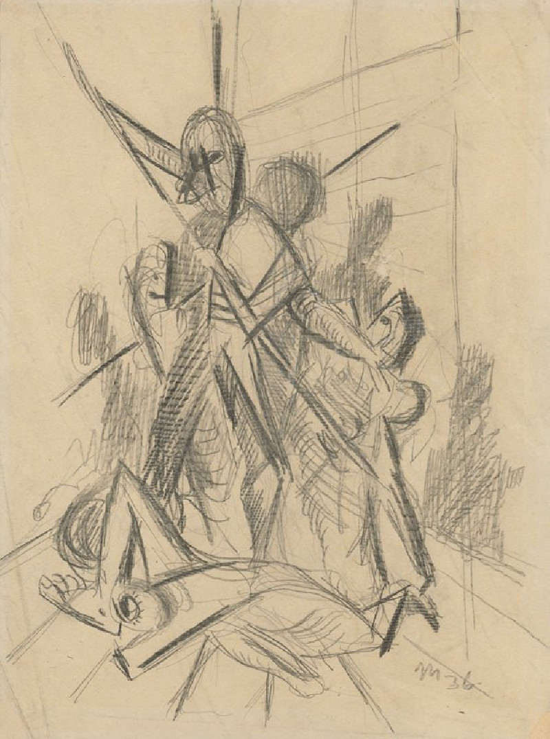 Cyprián Majerník reprodukcija Death (Study for the Painting Bartholomew’s Night) (1936), VISOS REPRODUKCIJOS , paveikslai, re...