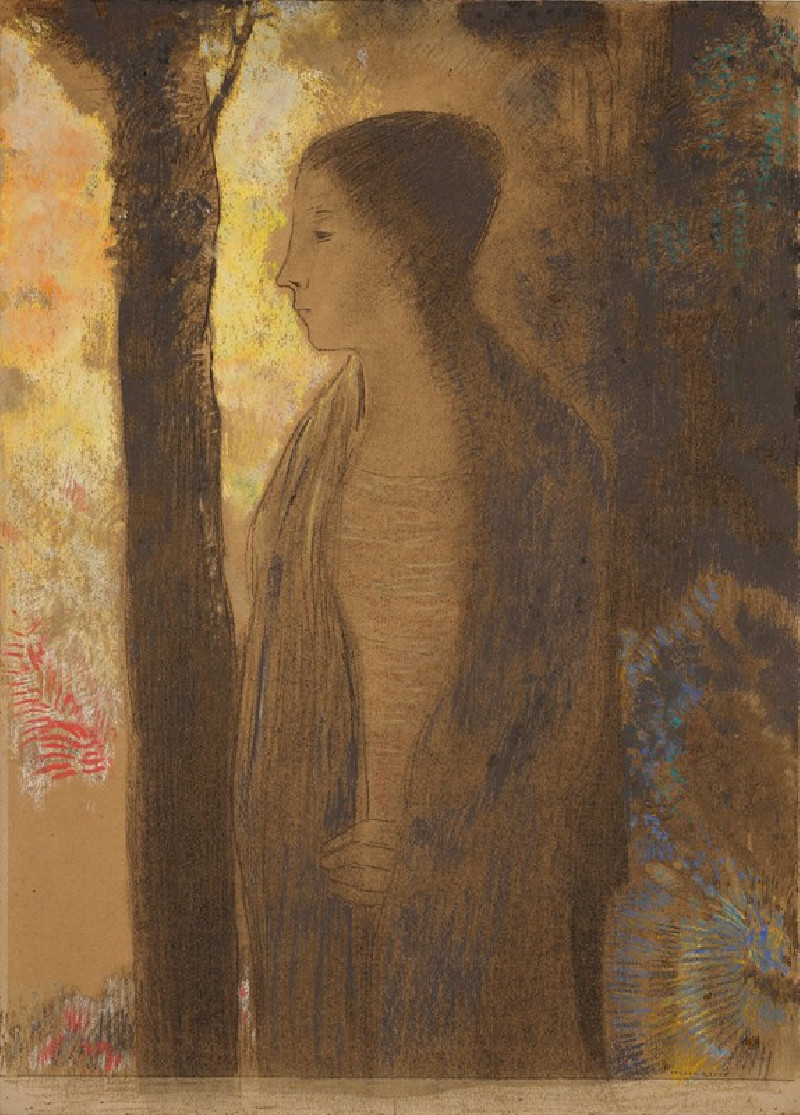 Figure devant un arbre reproduction of painting by Odilon Redon. ALL GICLEE PRINTS