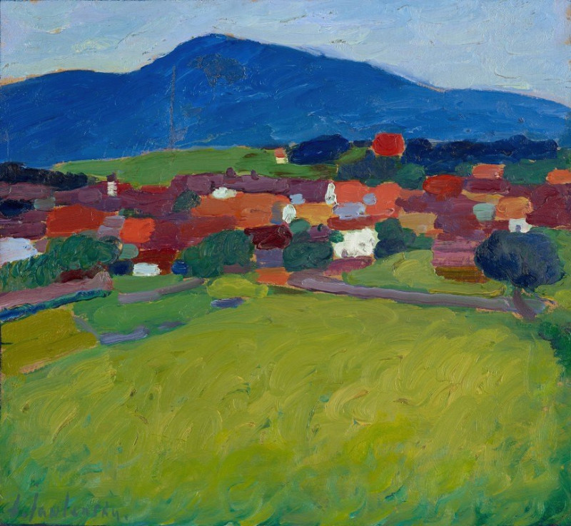 Alexej von Jawlensky reprodukcija The Village Of Murnau (1908), VISOS REPRODUKCIJOS , paveikslai, reprodukcijos internetu