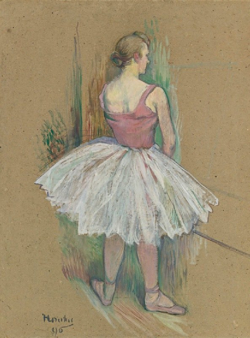 Henri de Toulouse-Lautrec reprodukcija Danseuse En Pied Vue De Dos (1890), VISOS REPRODUKCIJOS , paveikslai, reprodukcijos in...