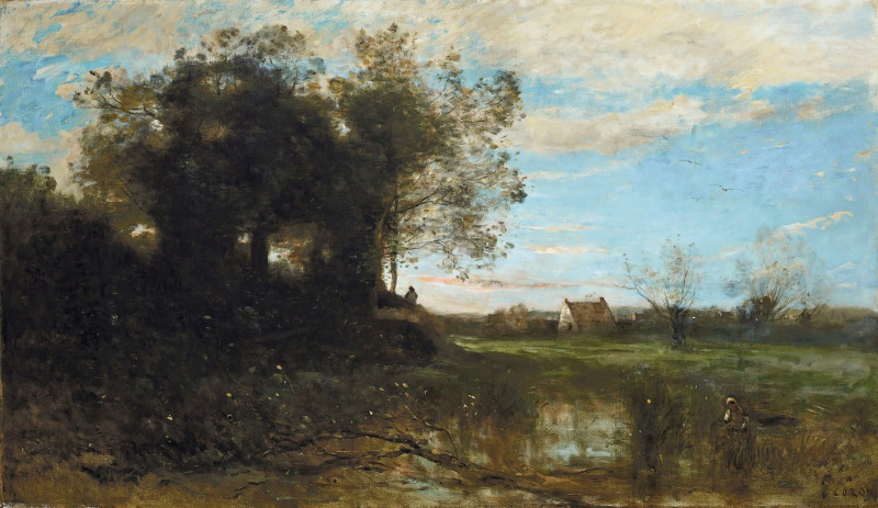 Souvenir Des Dunes De Dunkerque (1872-1873) reproduction of painting by Jean-Baptiste-Camille Corot. ALL GICLEE PRINTS