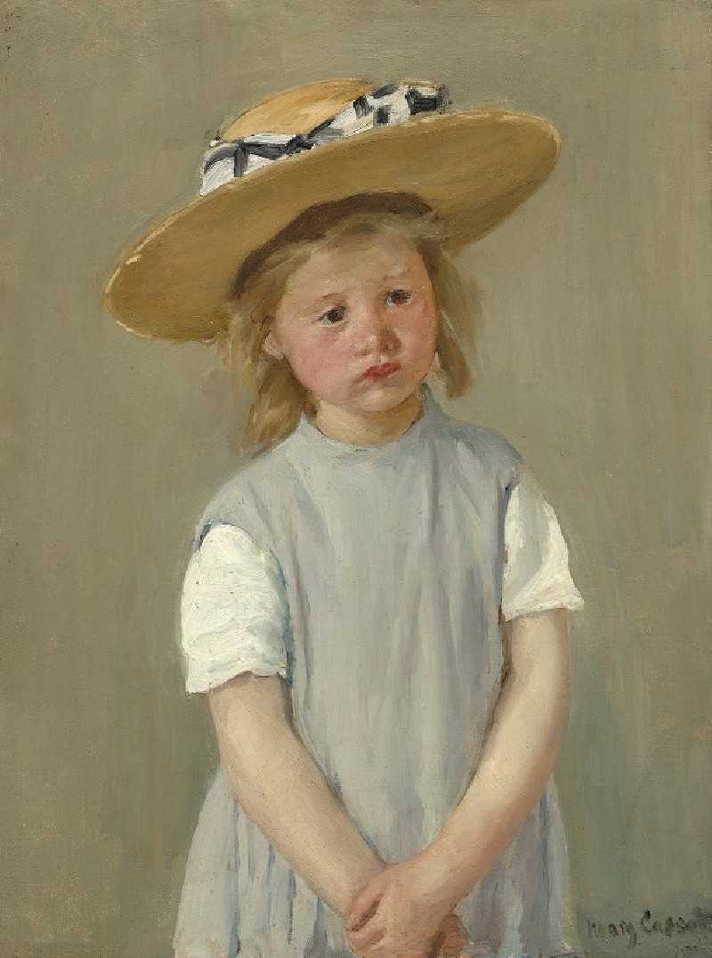 Child in a Straw Hat (c. 1886) reproduction of painting by Mary Cassatt. ALL GICLEE PRINTS