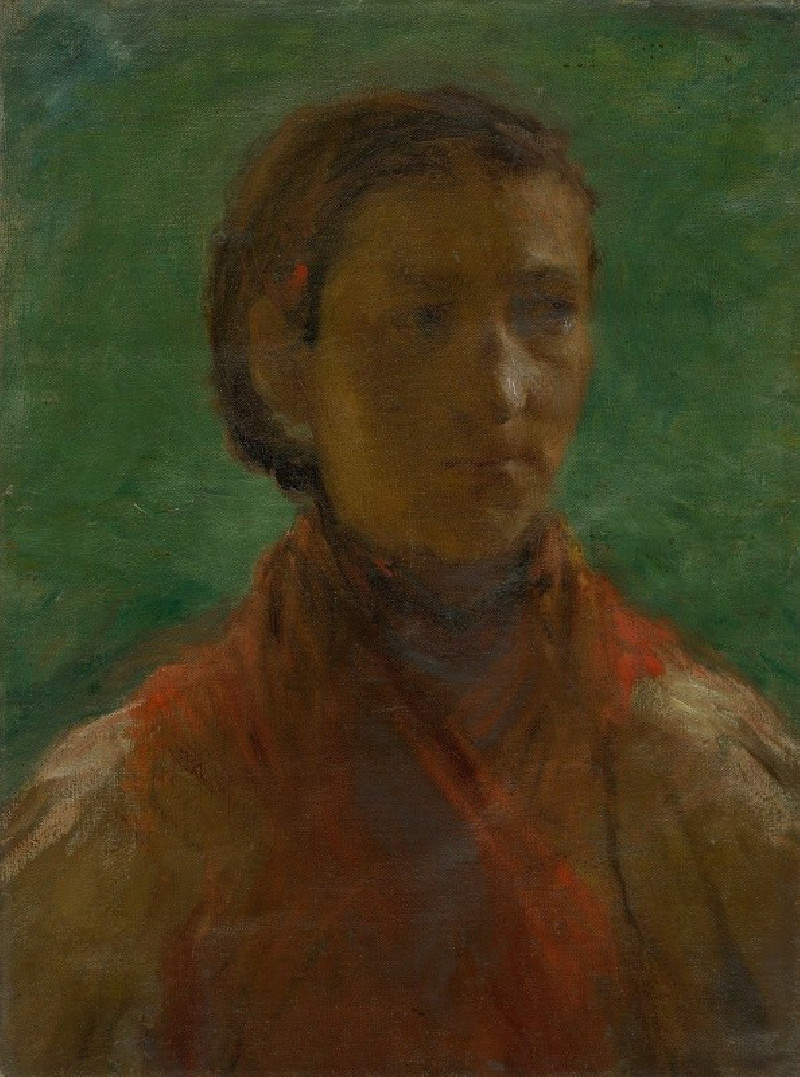 Elemír Halász-Hradil reprodukcija Girl in a red dress (1905), VISOS REPRODUKCIJOS , paveikslai, reprodukcijos internetu