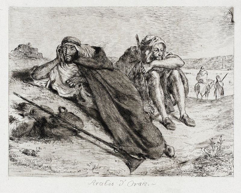 Arabes d’Oran (1833) reproduction of painting by Eugène Delacroix. ALL GICLEE PRINTS