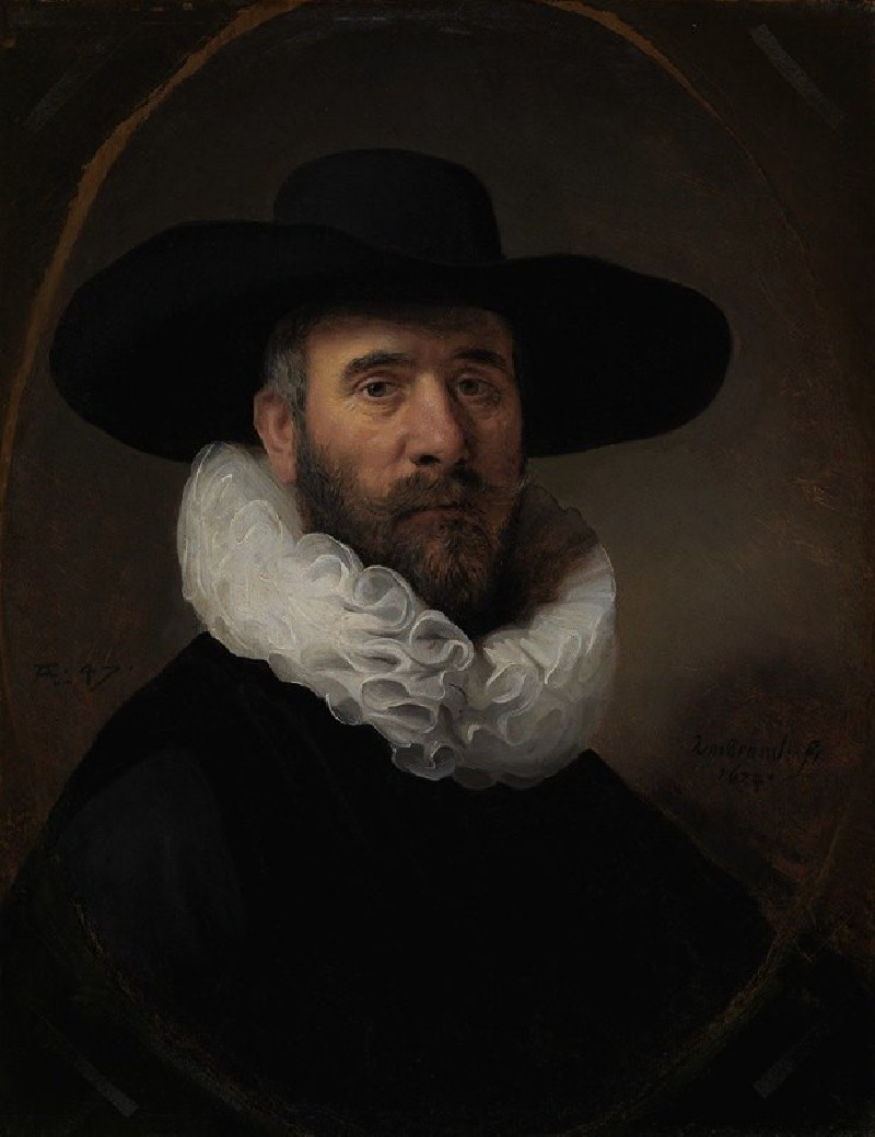 Portrait of Dirck Jansz. Pesser (circa 1634) reproduction of painting by Rembrandt van Rijn. ALL GICLEE PRINTS