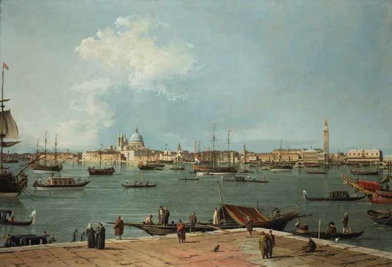 Venice, the Bacino di San Marco from San Giorgio Maggiore (c. 1735 - 1744) reproduction of painting by Canaletto. ALL GICLEE ...