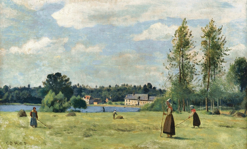 Faneuses À Ville D’avray reproduction of painting by Jean-Baptiste-Camille Corot. ALL GICLEE PRINTS