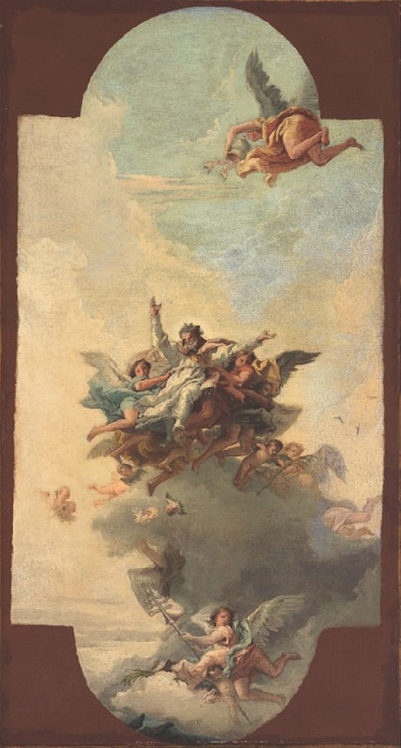 The apotheosis of a pope and martyr (circa 1780-1785) reproduction of painting by Giovanni Domenico Tiepolo. ALL GICLEE PRINTS