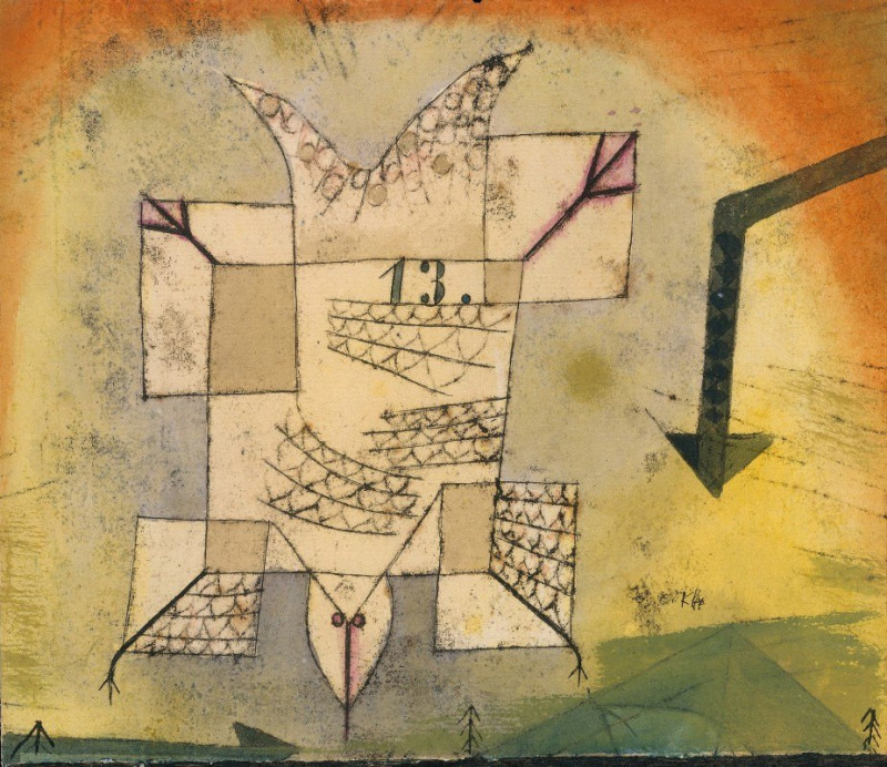 Falling Bird (1919) reproduction of painting by Paul Klee. ALL GICLEE PRINTS