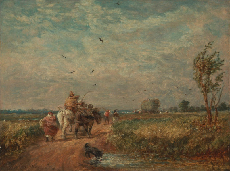 Going to the Hayfield (1853) reproduction of painting by David Cox. ALL GICLEE PRINTS