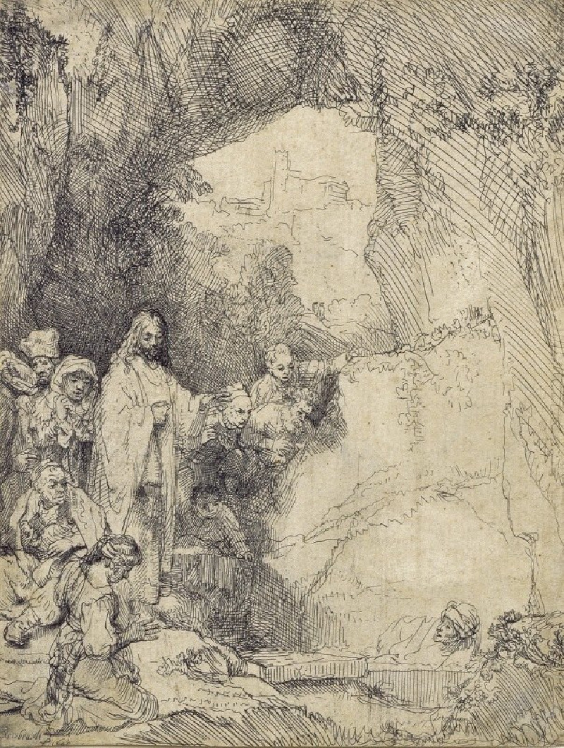 The Raising of Lazarus (1642) reproduction of painting by Rembrandt van Rijn. ALL GICLEE PRINTS