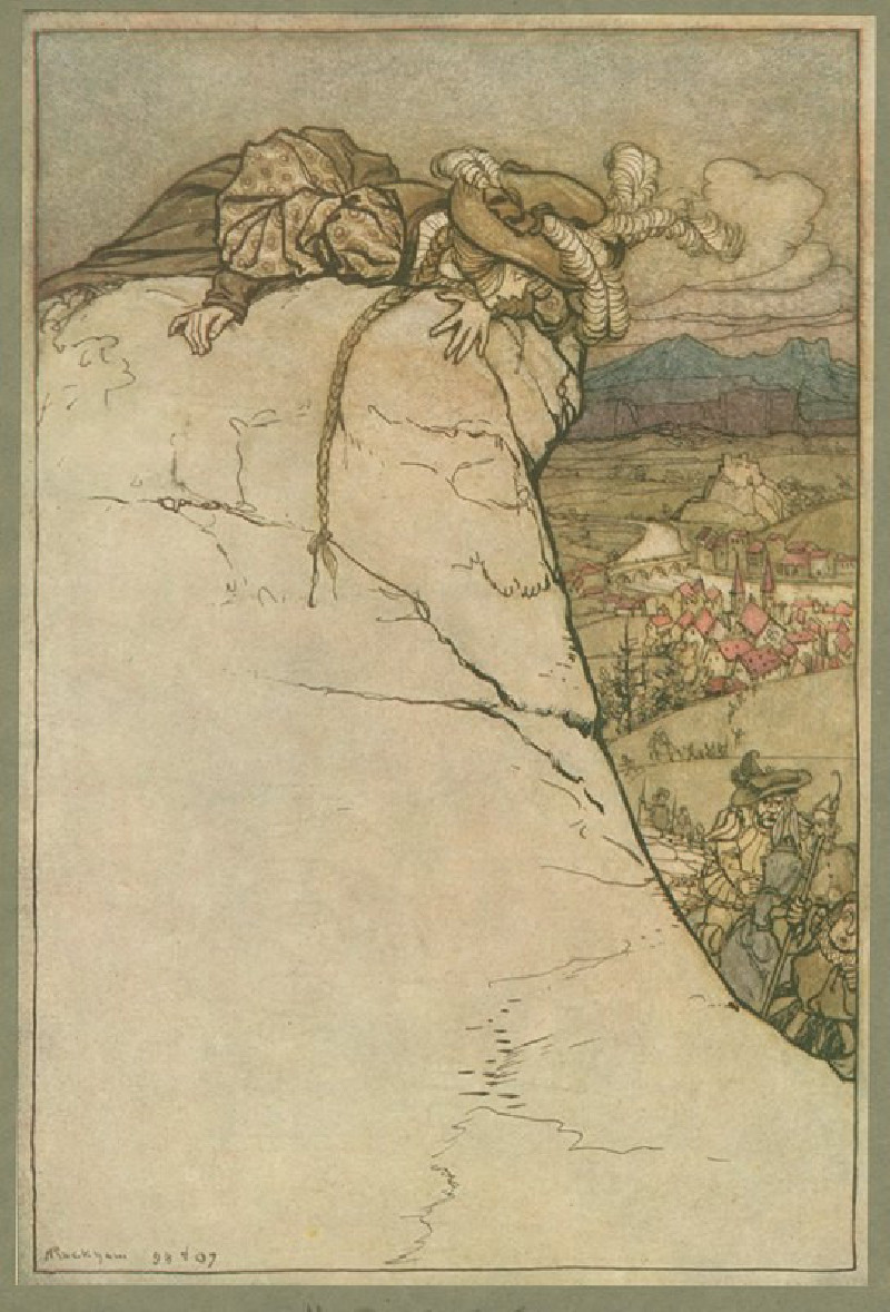 What, indeed, could she do (1911) reproduction of painting by Arthur Rackham. ALL GICLEE PRINTS