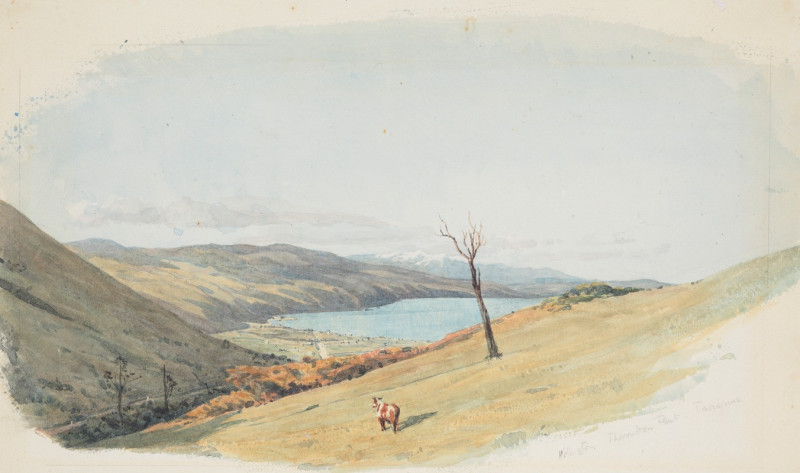 Wellington, Thorndon Flat, Tararua (1850s) reproduction of painting by Honorable James Richmond. ALL GICLEE PRINTS