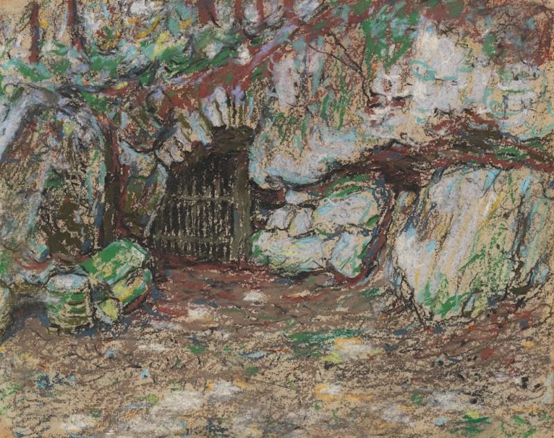 Grotte im Park Weimar (1894) reproduction of painting by Christian Rohlfs. ALL GICLEE PRINTS