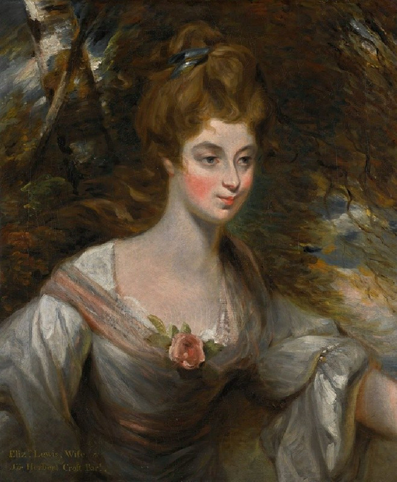 John Constable reprodukcija Portrait Of Elizabeth, Lady Croft (1754-1815), VISOS REPRODUKCIJOS , paveikslai, reprodukcijos in...