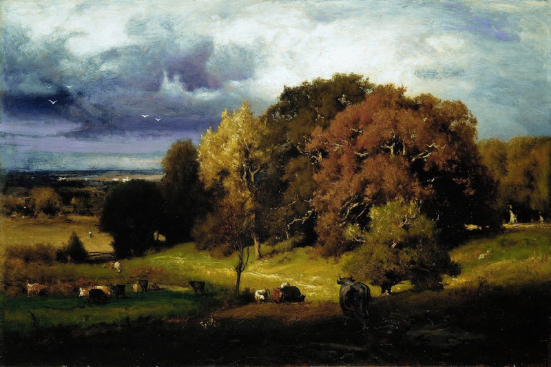 Autumn Oaks (ca. 1878) reproduction of painting by George Inness. ALL GICLEE PRINTS